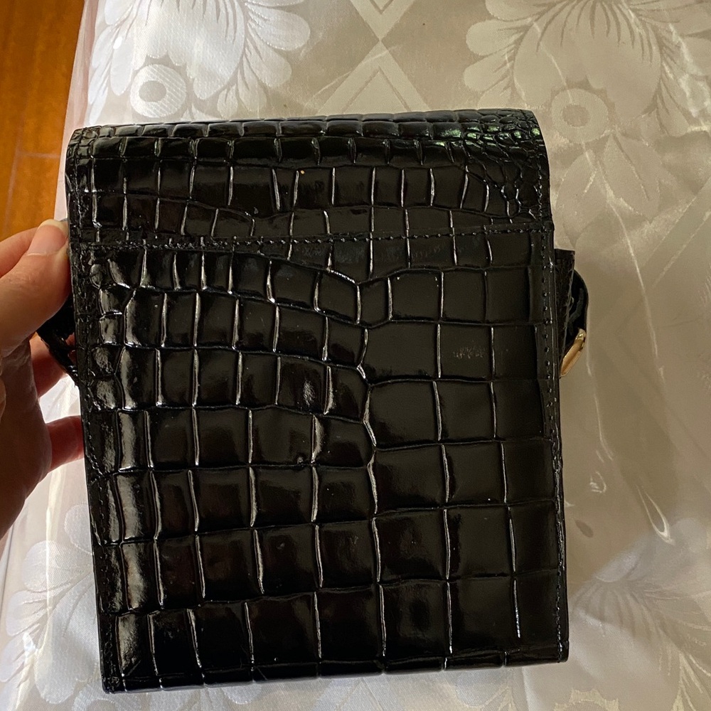 Black Croc-Embossed Mini Bag - Picture 3 of 3